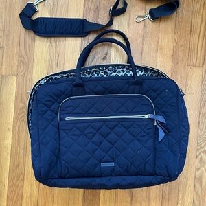 NWOT Vera Bradley Layflat luggage satchel Navy performance twill
